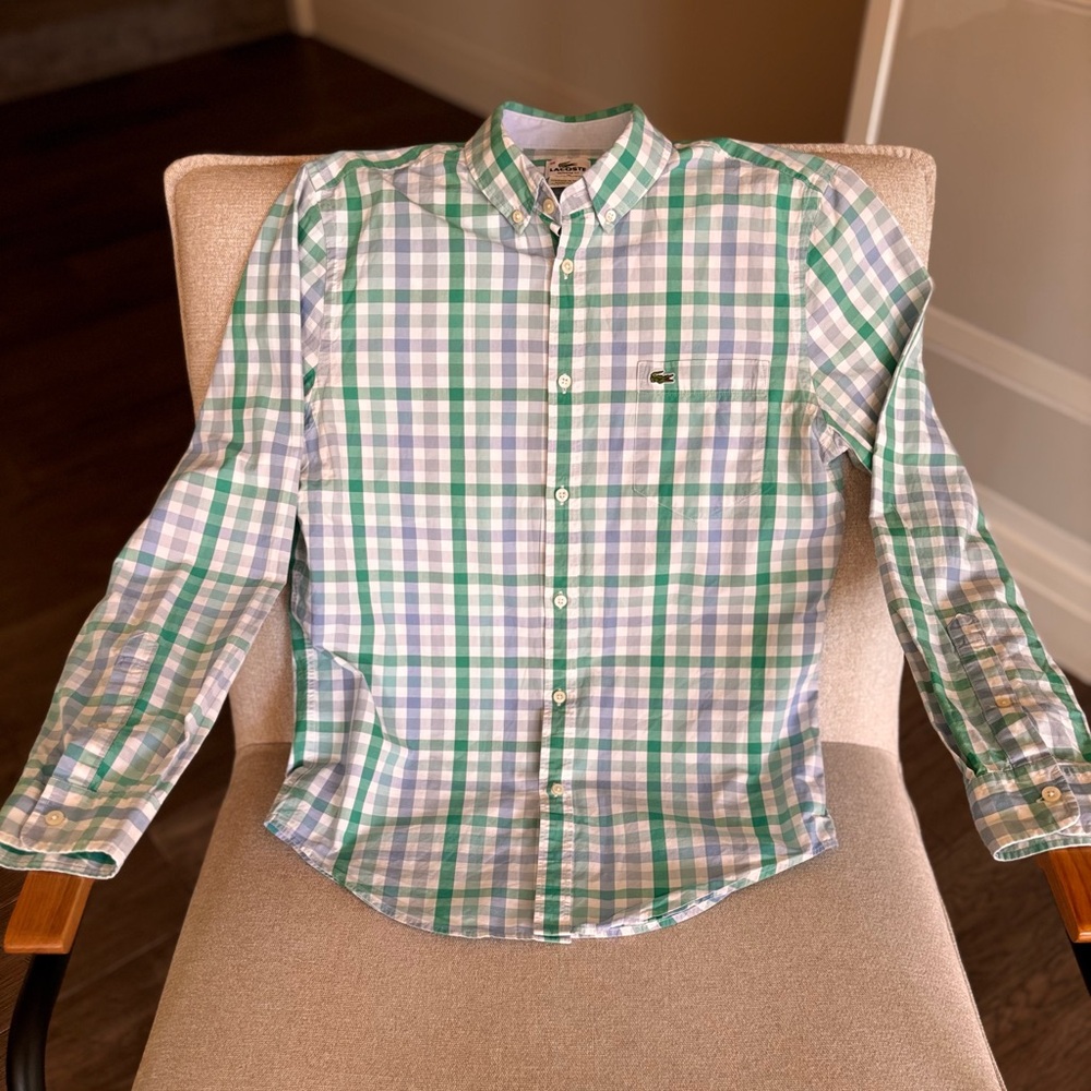 Authentic Lacoste Button-Up Shirt – Size 39 (S/M)